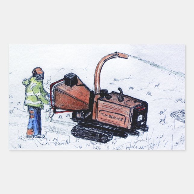 Timberwolf wood chipper sticker (Front)