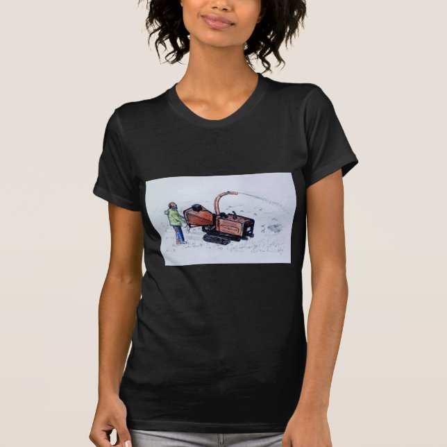 Timberwolf wood chipper T-Shirt (Front)
