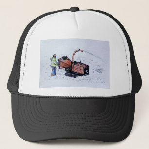 Timberwolf wood chipper trucker hat