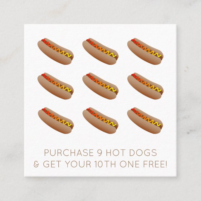timbre de fidélité hot dog (Devant)