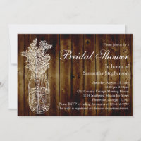 Timbre Mason Jar / Invitation de douche nuptiale e