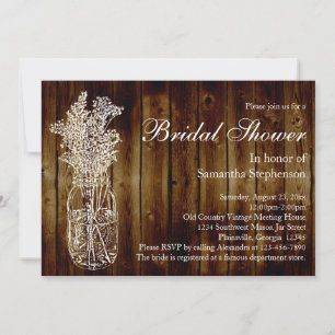 Timbre Mason Jar / Invitation de douche nuptiale e