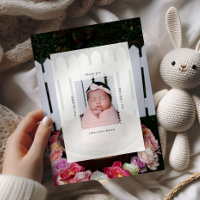 Timbre Moderne Photo Naissance Bébé Merci