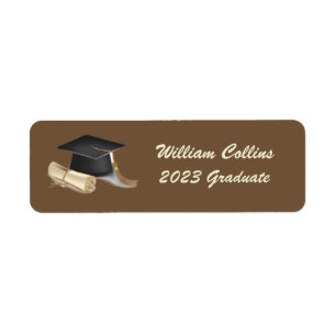 Timbre postal casquette et diplôme