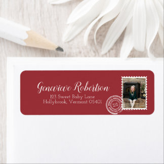 Timbre Postal Spécial Livraison Adresse Rouge