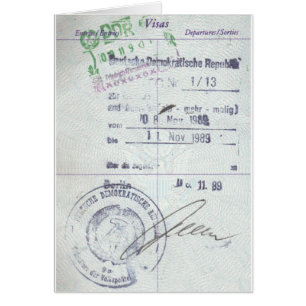 Timbres de visa et d'entrée d'Allemagne de l'Est