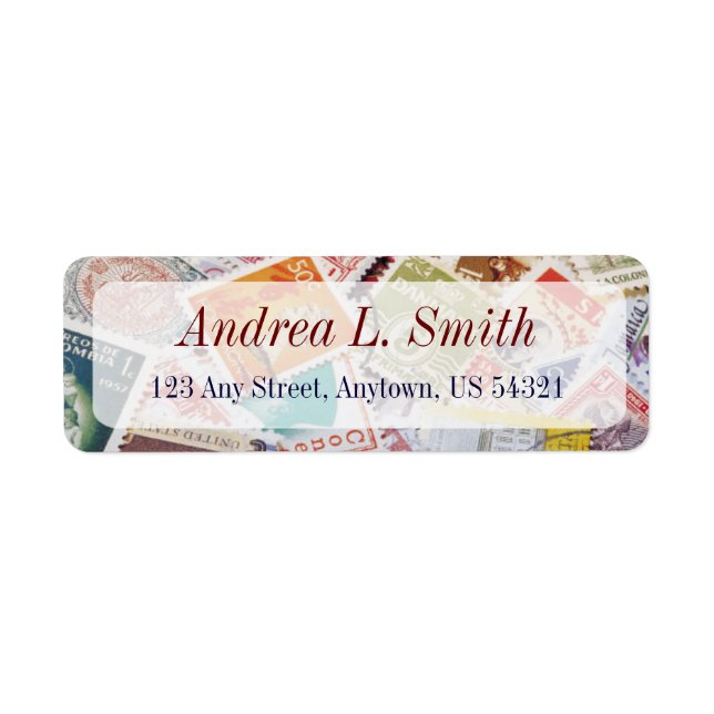 Timbres Postage Philatélique Étiquette de adresse  (Devant)