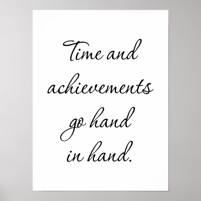 Time And Achievements Poster (Front)