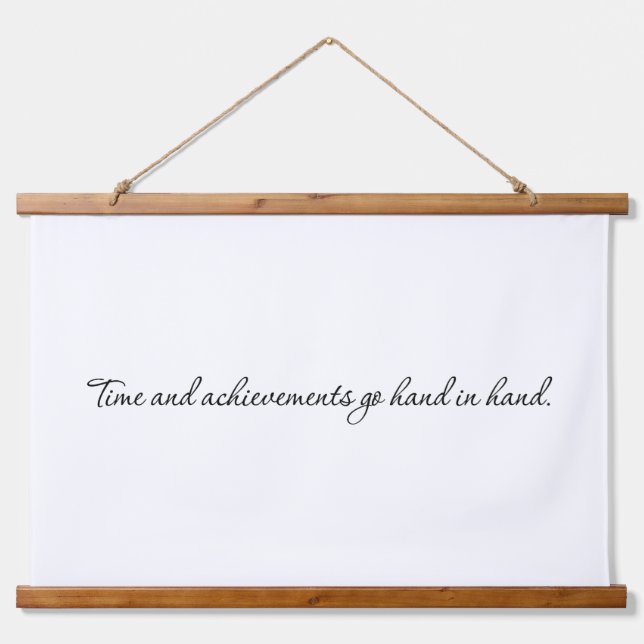 Time And Achievements Wood Topped Wall Tapestry (Front)
