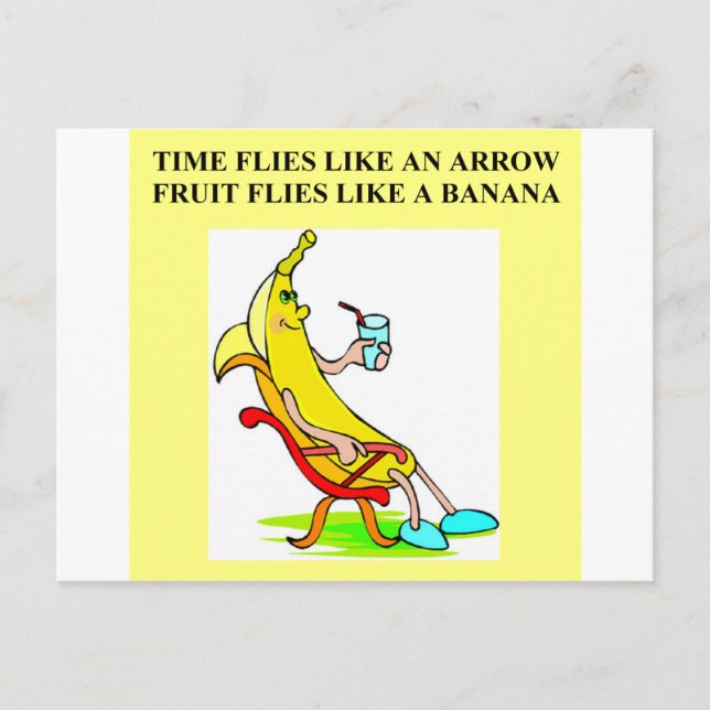 time and bananas postcard (Front)