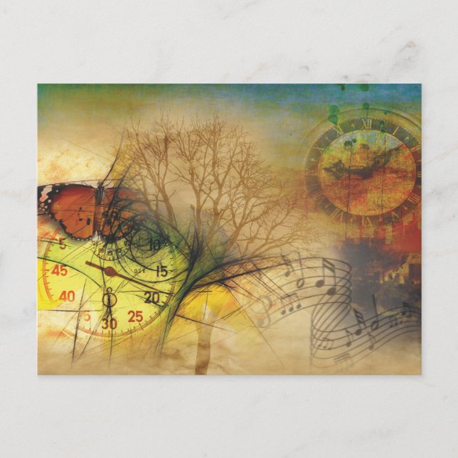 Time and music postcard (Front)