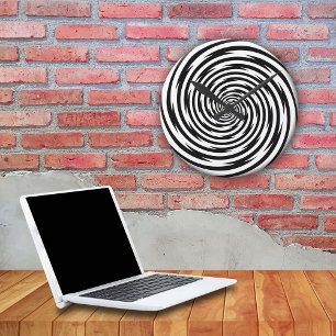 Time Bending Hypnosis Spiral Round Clock