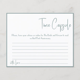Time Capsule Advice Couple Bridal Shower Card Flye