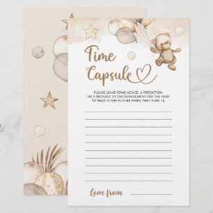 Time Capsule Baby Bear Baby Shower Game