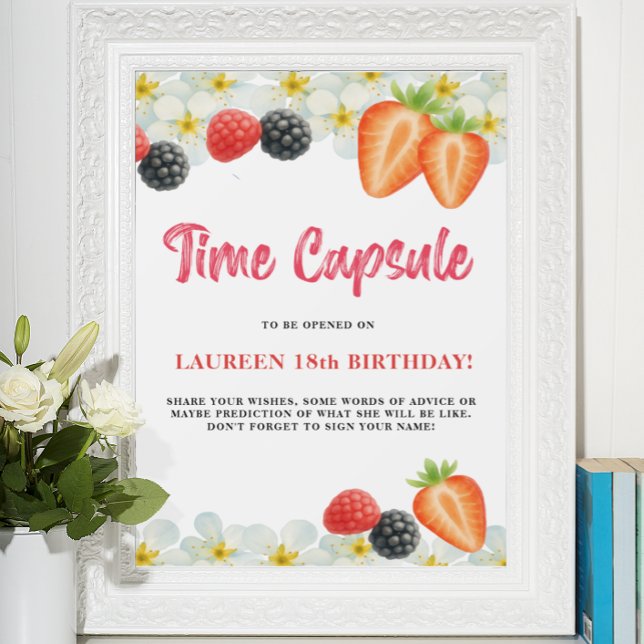 Time Capsule First Birthday Sign Poster (Creator Uploaded)