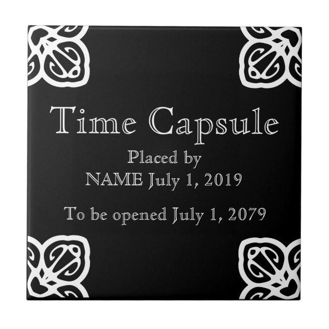 Time Capsule Plaque - Spanish Tile (Front)