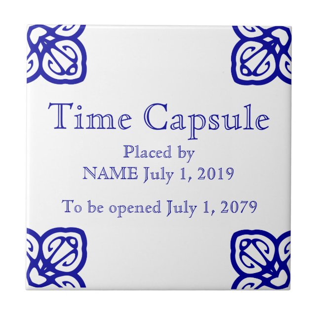 Time Capsule Plaque - Spanish Tile (Front)