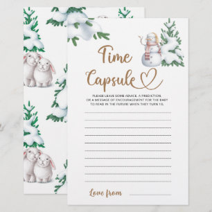 Time Capsule Winter Baby Shower Game