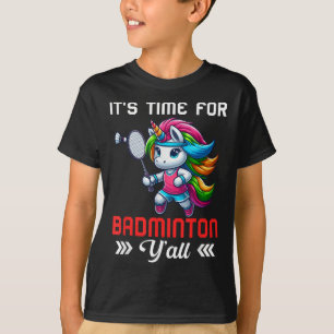 Time Costume For Badminton Cotume Colourful Unicor T-Shirt