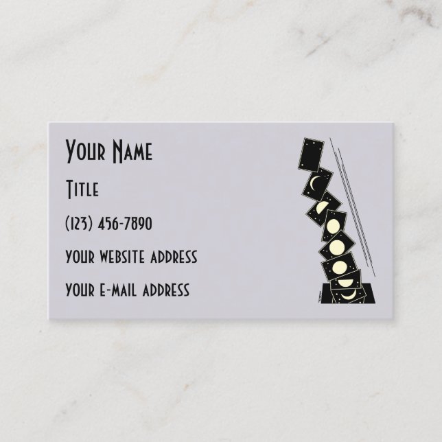 Time Falling Through a Hole Business Card (Front)