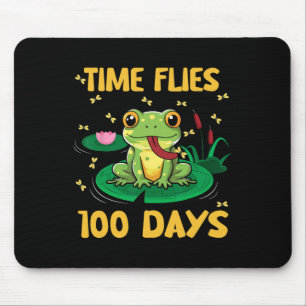 Time Flies 100 Days Of School Frog Teacher Student Mouse Pad