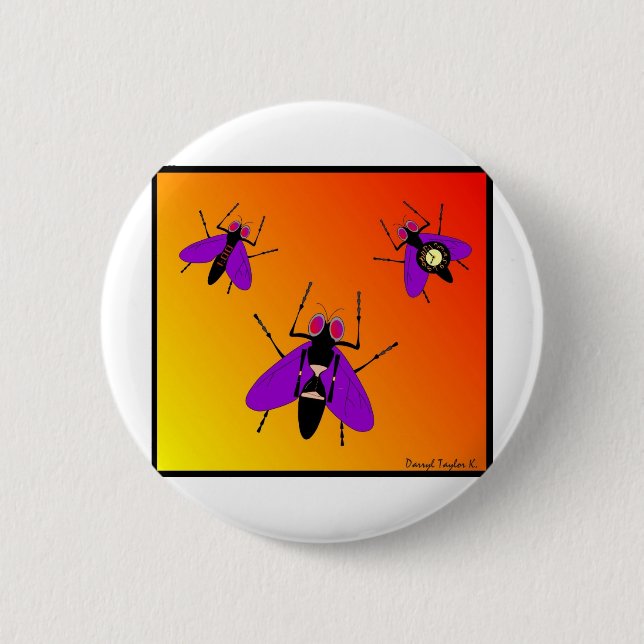 Time Flies 2 Inch Round Button (Front)