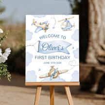 Time Flies Airplane 16x20 Welcome Sign