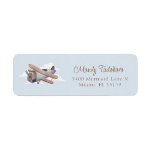 Time Flies Airplane, Blue Airplane return address