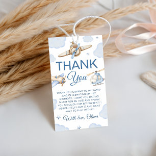 Time Flies Airplane Favour Gift Tags