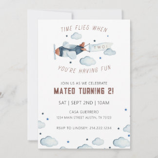 TIME FLIES BIRTHDAY! INVITATION