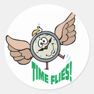 Time Flies Classic Round Sticker