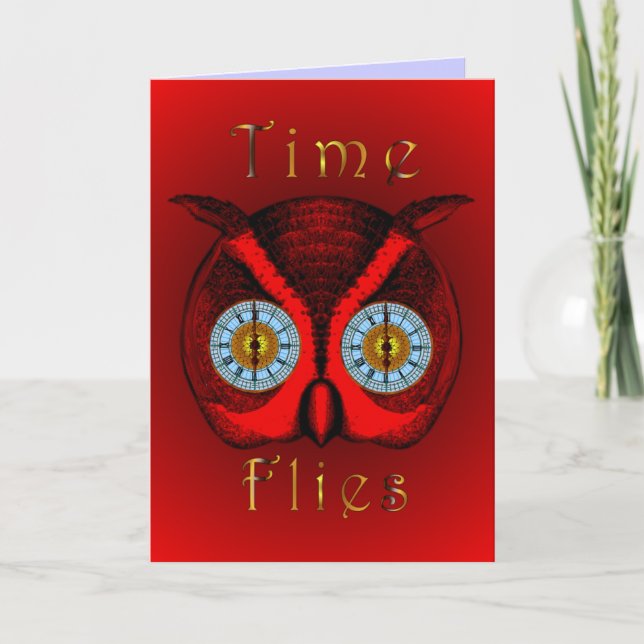 Time Flies Greeting Card (Front)