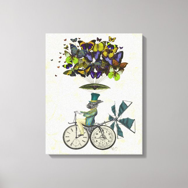 Time Flies Rabbit Canvas Print (Front)
