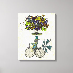 Time Flies Rabbit Canvas Print