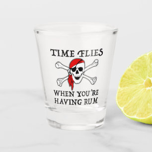 Time Flies When You're Having Rum Shot Glass