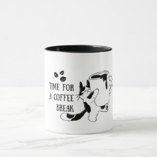 Time For A Coffee Break Cute Cat Lover Mug