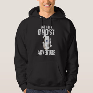 Time For A Ghost Adventure Cute Ghost Spooky Hallo Hoodie