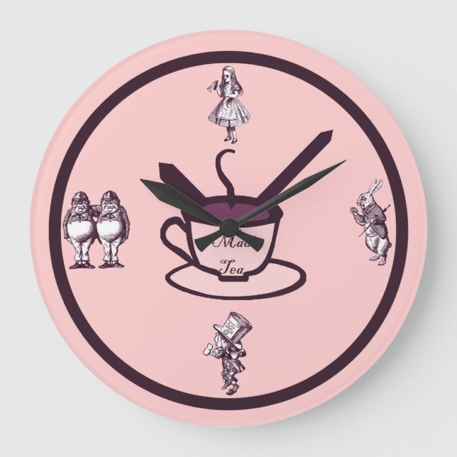 Time for a Mad Tea Party Wall Clock (Front)