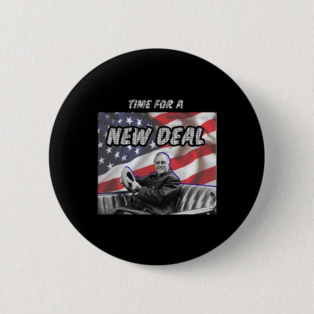 Time For A New Fdr  2 Inch Round Button (Front)