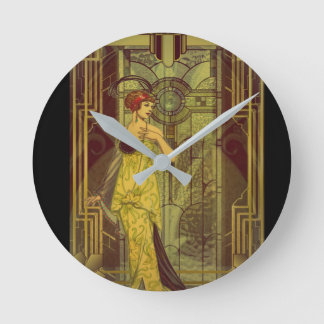 Time for Art Deco Round Clock