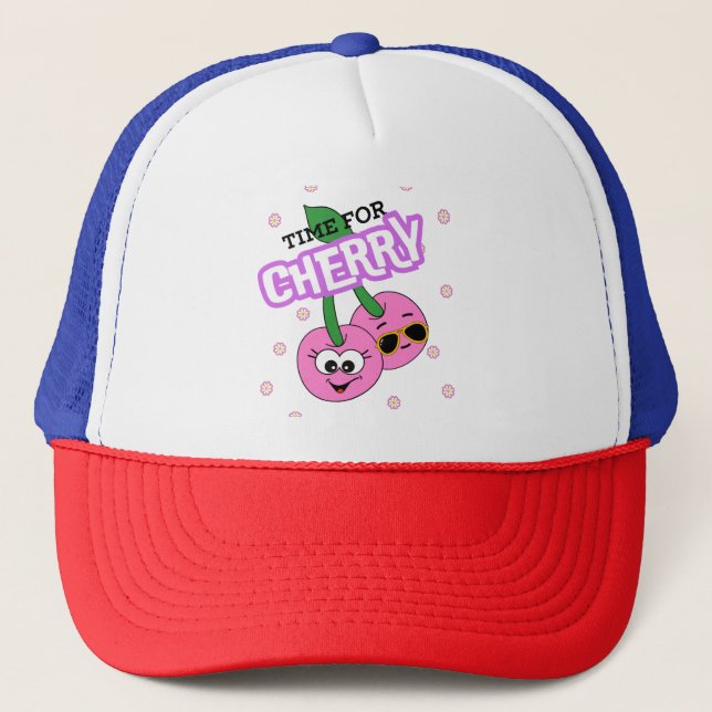 TIME FOR CHERRY TRUCKER HAT (Front)