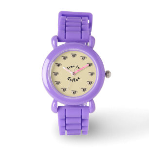 Time for Coffee Glitter Watch