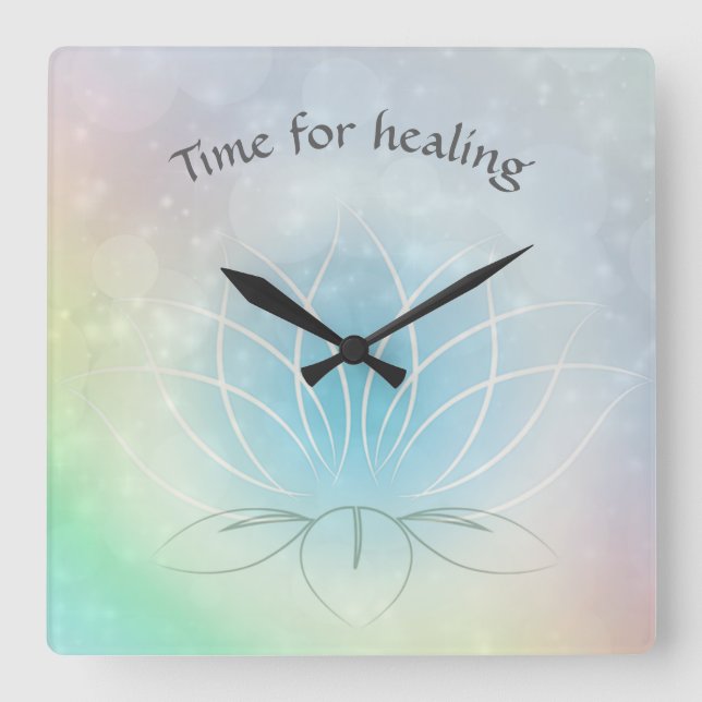 'Time for healing' rainbow clock (Front)