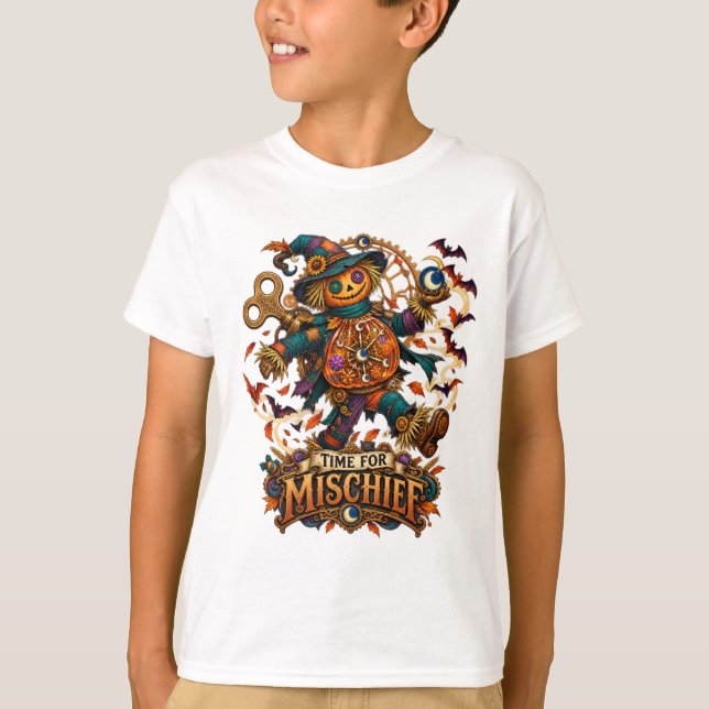 Time for Mischief: Mechanical Scarecrow T-Shirt (Front)