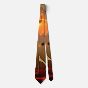 Time for Music, elegant gold and bronze colors Tie