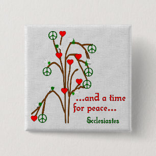 Time For Peace 2 Inch Square Button
