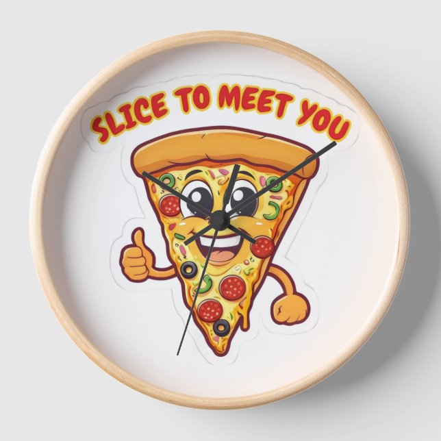 Time for pizza. clock (Front)