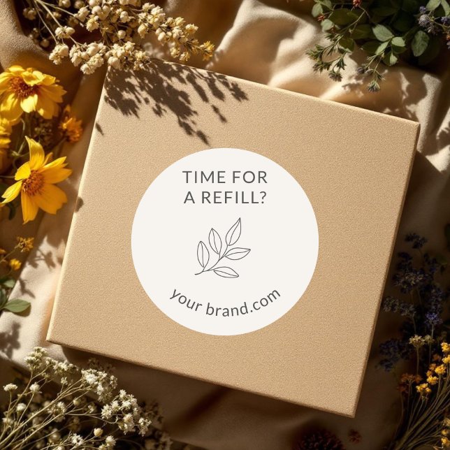 Time for Refill Label Small Business Minimalist  (Creator Uploaded)