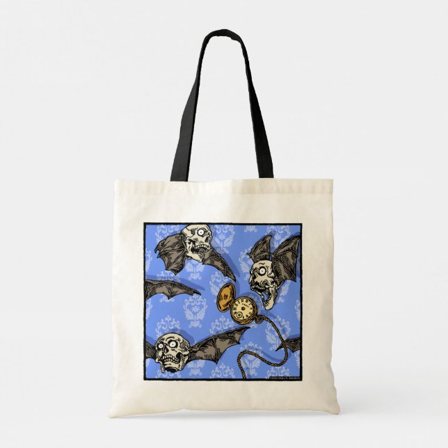 Time For Skull Bats - Pop Goth Nightmare Art Tote Bag (Back)