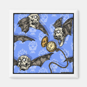 Time For Skull Bats - Pop Goth Nightmare Surreal Magnet